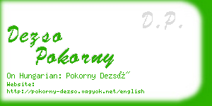 dezso pokorny business card